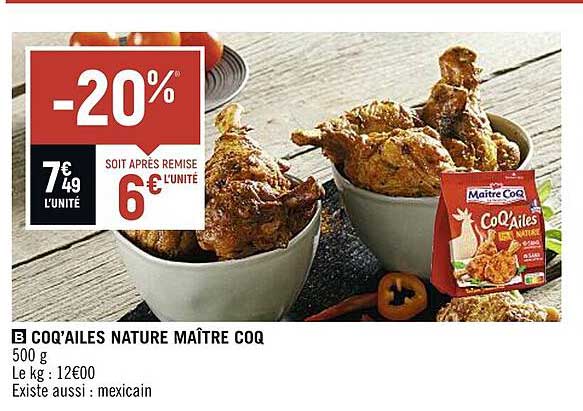 coq'ailes nature maître coq