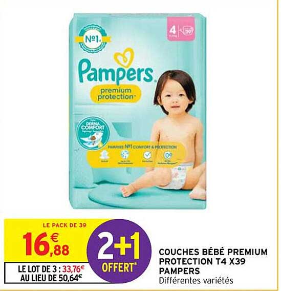 couches bébé premium protection t4 x39 pampers