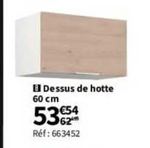 dessus de hotte 60 cm