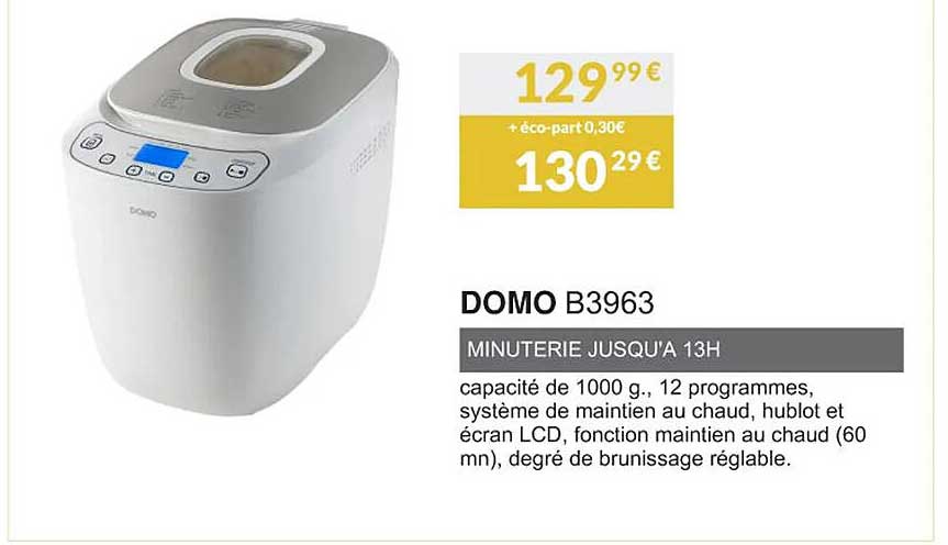 domo b3963 minuterie jusqu'a 13h