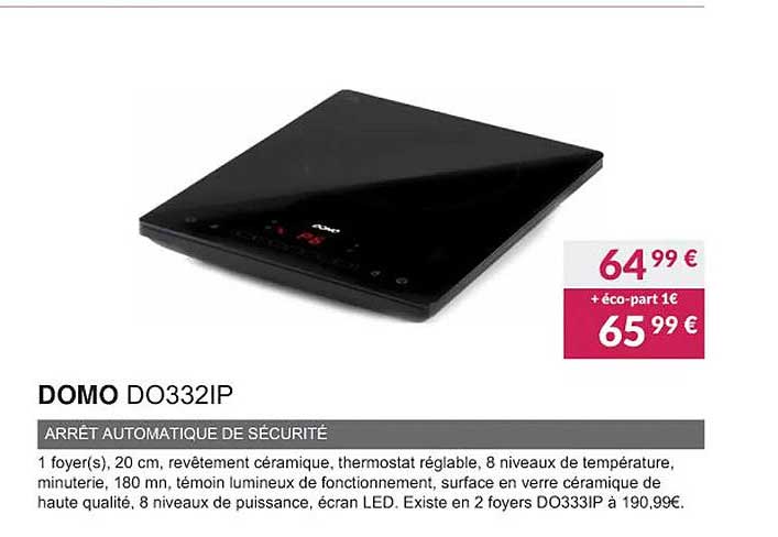 domo do332ip arrêt automatique de sécurité