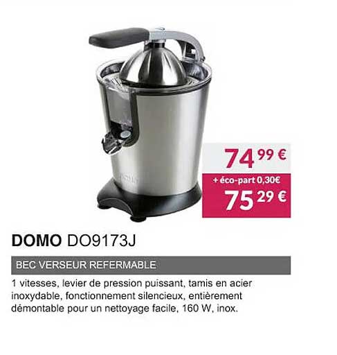 domo do9173j bec verseur refermable