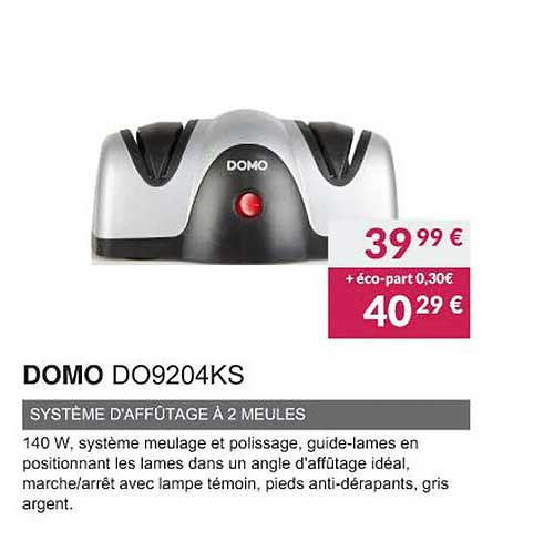 domo do9204ks système d'affûtage à 2 meules