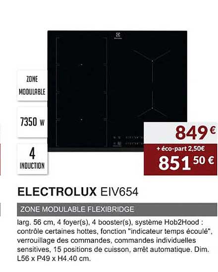electrolux ei654 zone modulable flexibridge