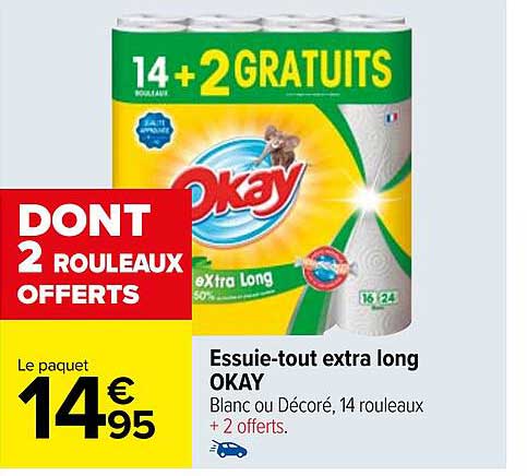 essuie-tout extra long okay