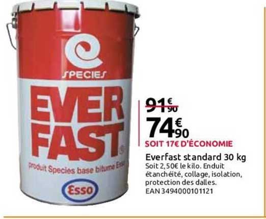 everfast standard 30 kg species
