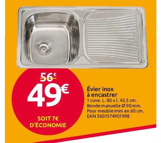 évier Inox à Encastrer