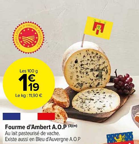 fourme d'ambert a.o.p.
