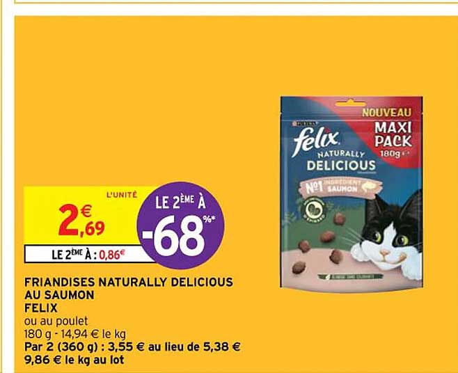 friandises naturally délicious au saumon felix