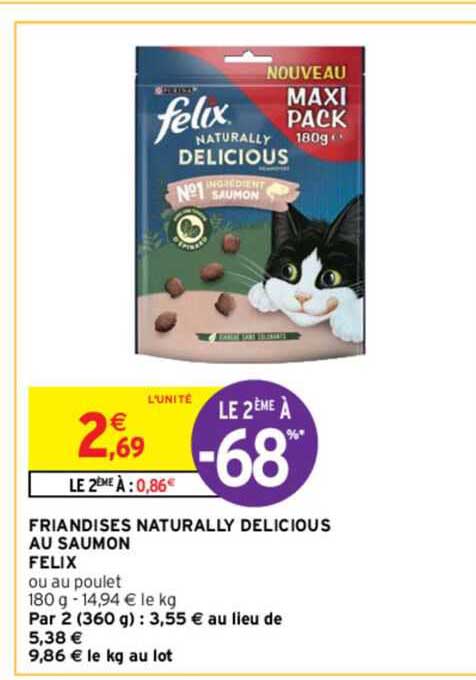friandises naturally délicious au saumon felix