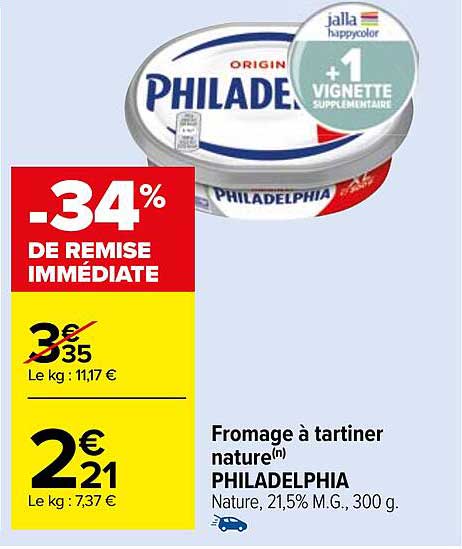 Fromage à Tartiner Nature Philadelphia