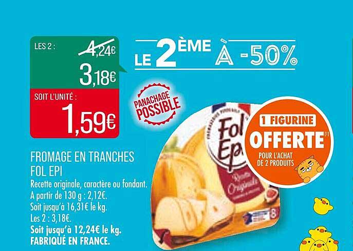 fromage en tranches fol épi