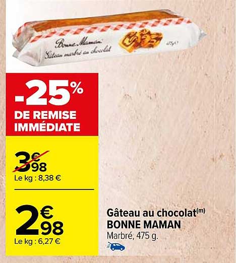 gâteau au chocolat bonne maman