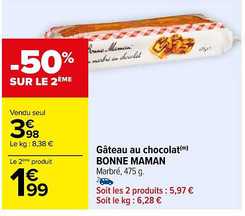 gâteau au chocolat bonne maman