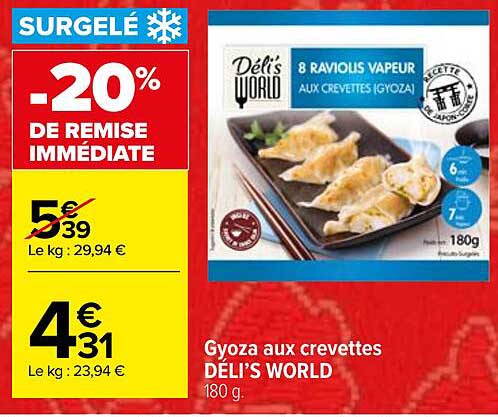 gyoza aux crevettes déli's world