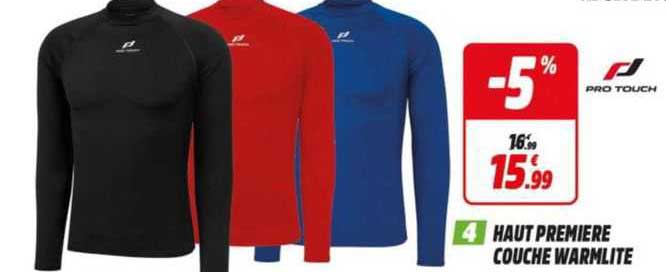 Haut Première Couche Warmlite Pro Touch