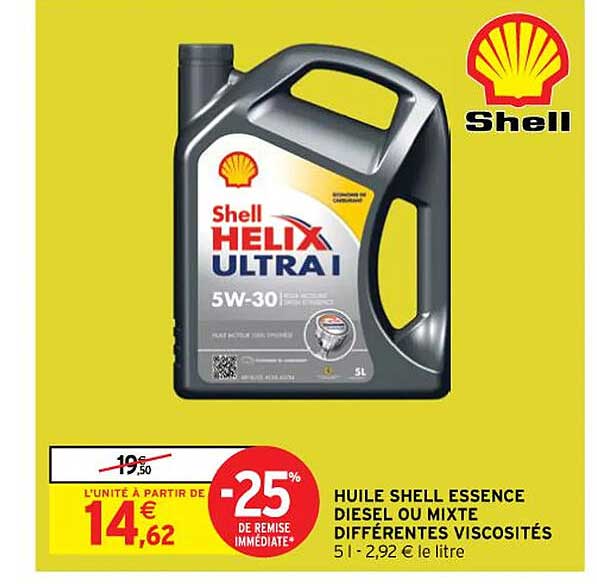 huile shell essence diesel ou mixte différentes viscosités