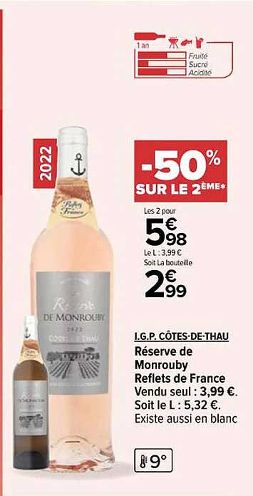 i.g.p. côtes-de-thau réserve de monrouby reflets de france