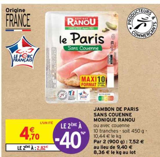jambon de paris sans couenne monique ranou