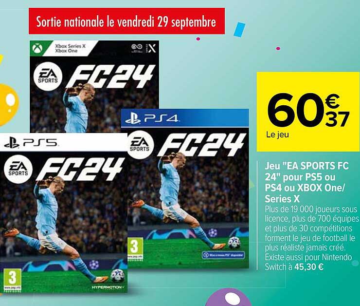 jeu "ea sports fc 24" pour ps5 ou ps4 ou xbox one/series x