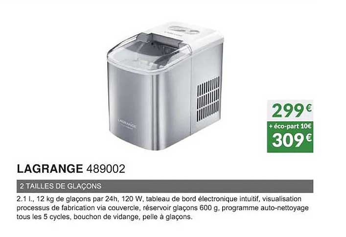 lagrange 489002 2 tailles de glaçons