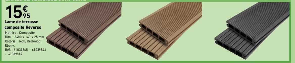 lame de terrasse composite reverso