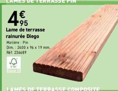 lame de terrasse rainurée diego