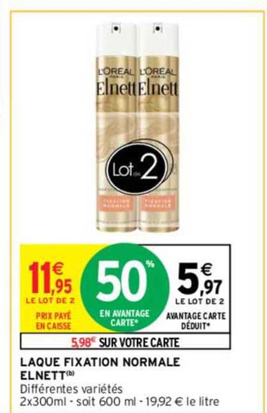 laque fixation normale elnett