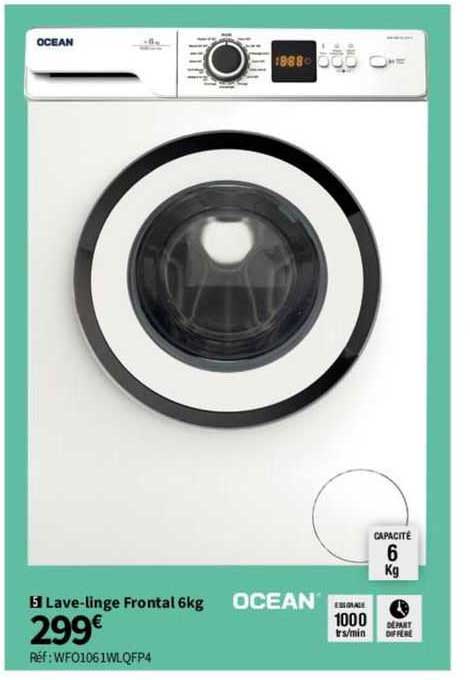 lave-linge frontal 6kg océan