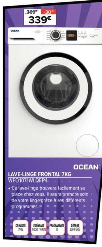 lave-linge frontal 7kg océan