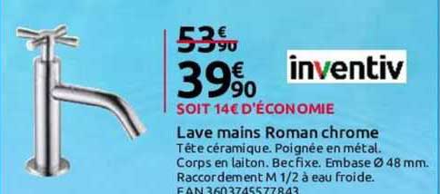 lave mains roman chrome inventiv