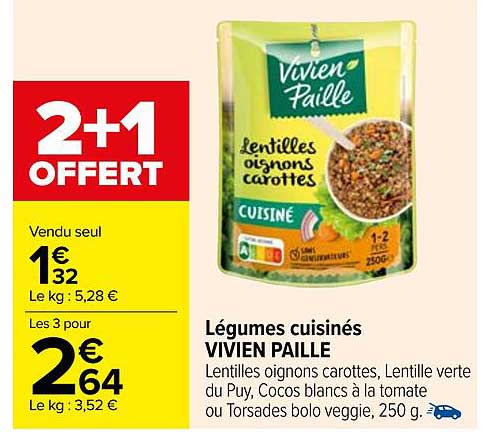 légumes cuisinés vivien paille
