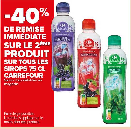 Les Sirops 75cl Carrefour
