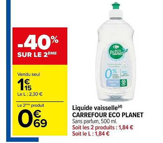 liquide vaisselle carrefour éco planet