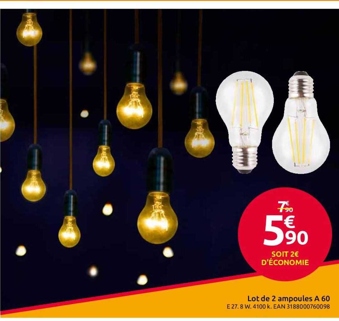 Lot De 2 Ampoules A 60