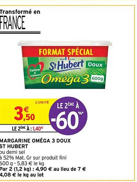 margarine oméga 3 doux st hubert
