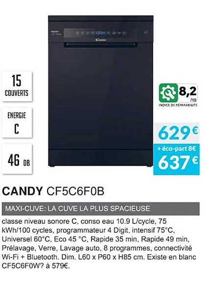 maxi-cuve : la cuve la plus spacieuse candy