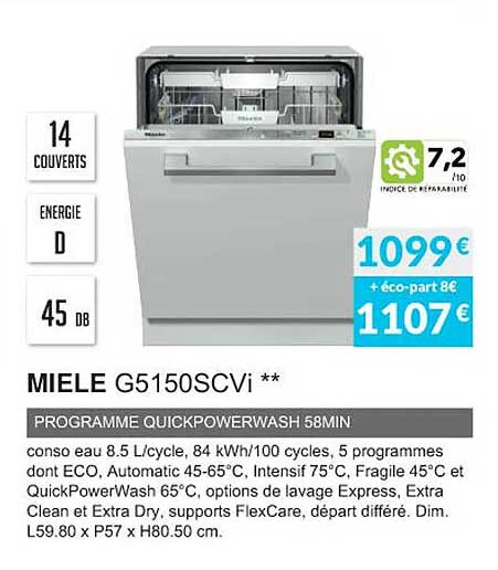 miele g515scvi programme quickpowerwash 58min