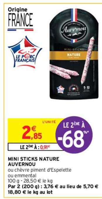 Mini Sticks Nature Auvernou