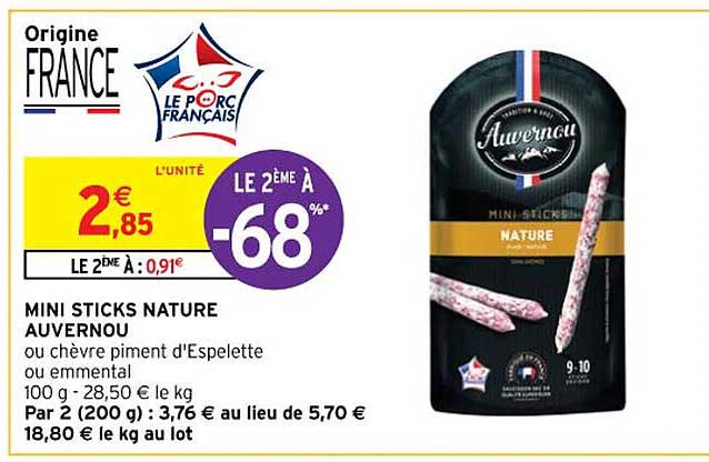 Mini Sticks Nature Auvernou