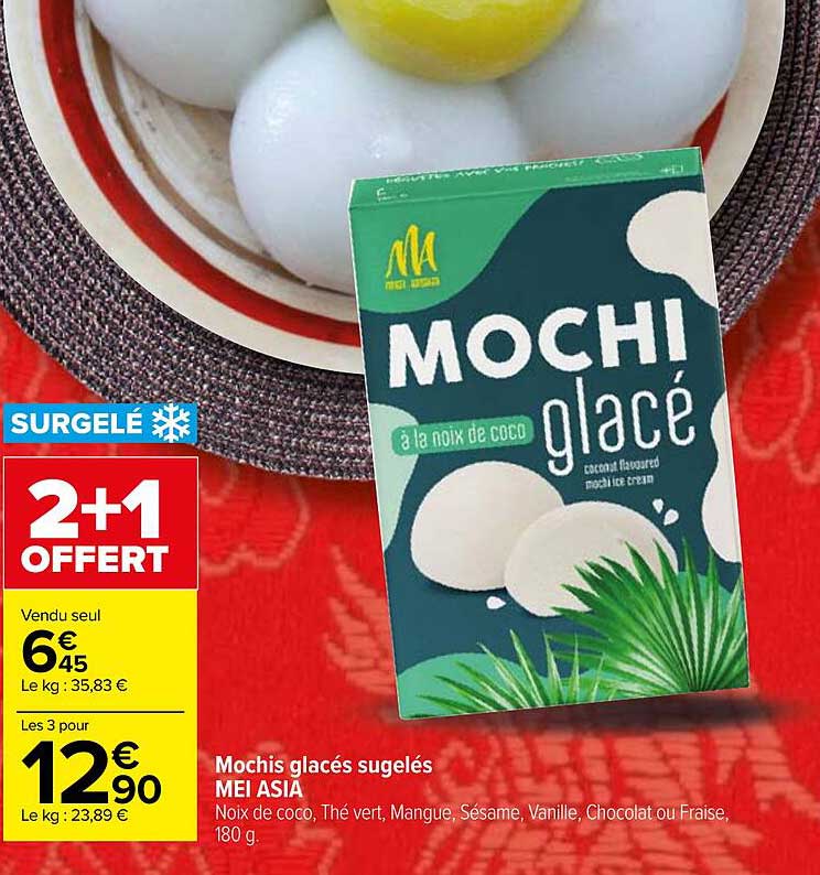 mochis glacés surgelés mei asia