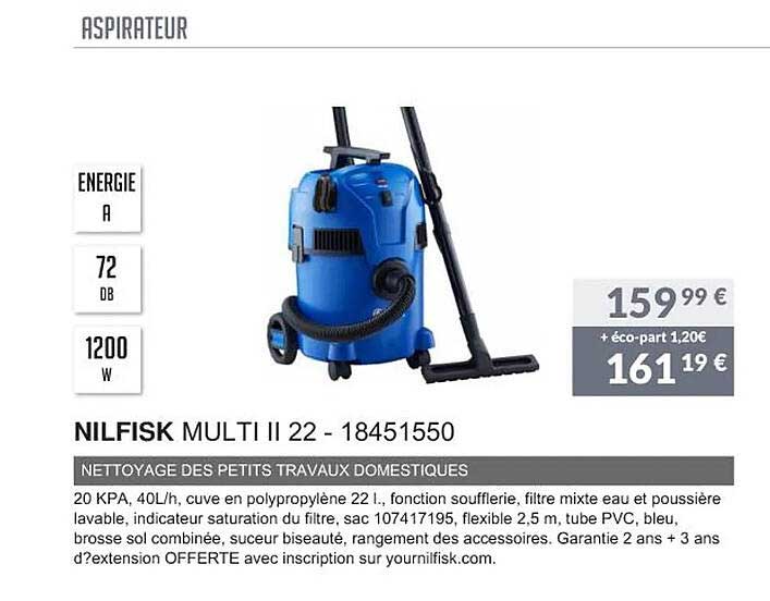 nilfisk multi ii 22 - 18451550 nettoyage des petits travaux domestiques