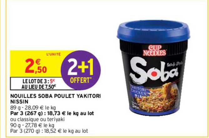 nouilles soba poulet yakitori nissin