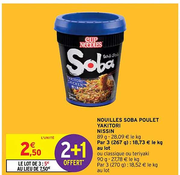 nouilles soba poulet yakitori nissin