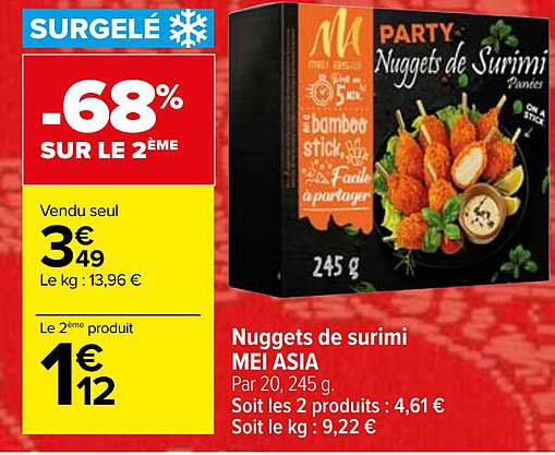 nuggets de surimi mei asia