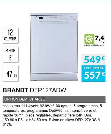 option demi charge brandt