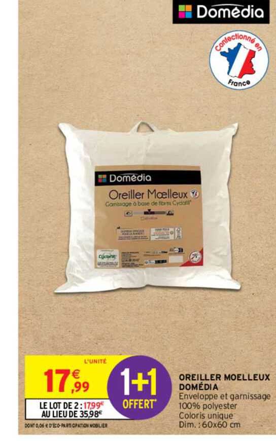 Oreiller Moelleux Domédia