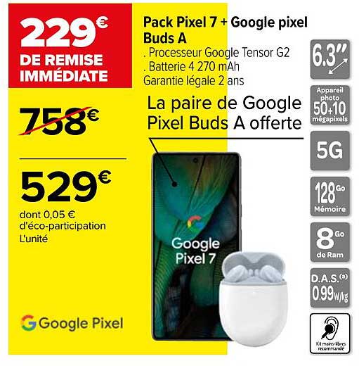 pack pixel 7 + google pixel buds a