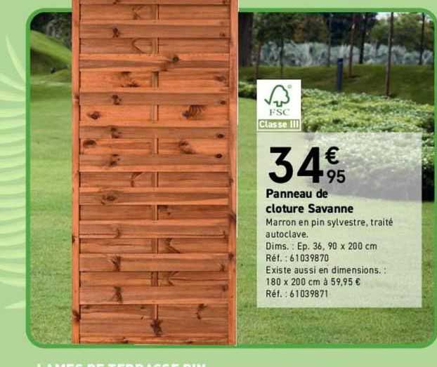panneau de cloture savanne