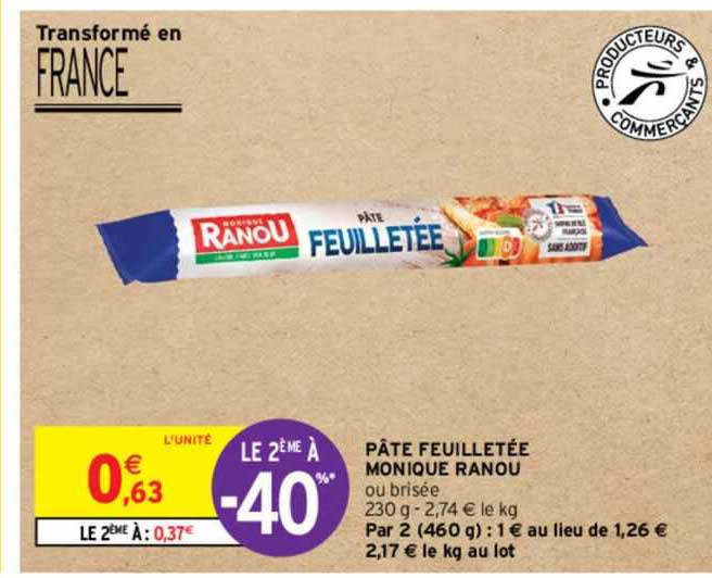 pâte feuilletée monique ranou
